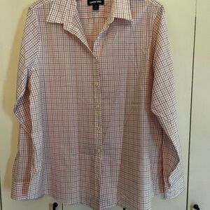 Lands' End Plaid Button-Up Shirt